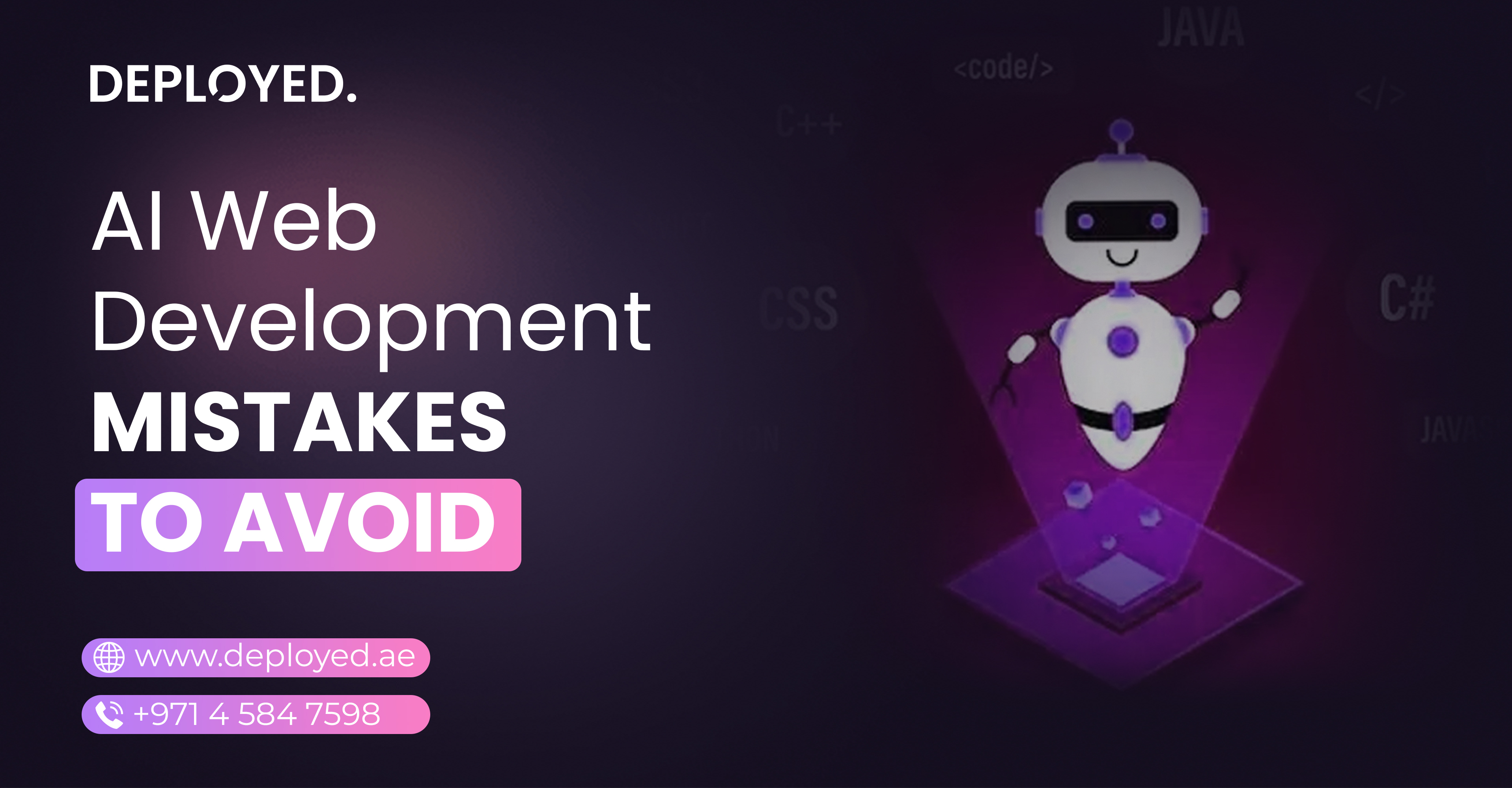 AI web development interface showing code and machine learning models with error prevention focus